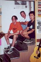 mike, tony, eli on steps to studio thumb.jpg (46581 bytes)